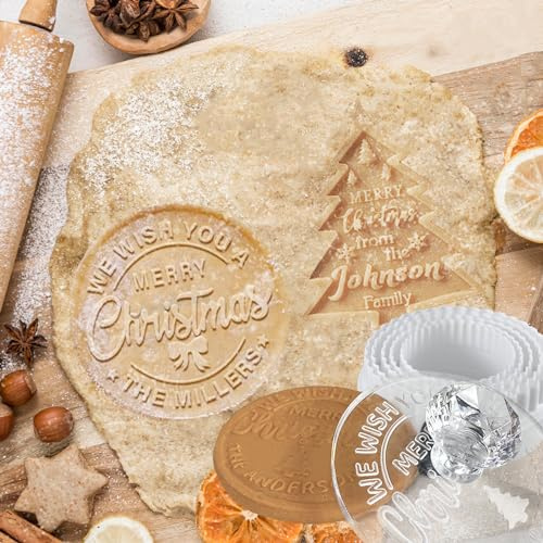 Personalized Cookie Stamp 3d Raised Design Custom Acrylic Christmas Cookie Mold with Handle for Baking Decoration-Own Design