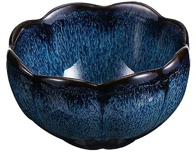 Japanische Keramik Teetasse Blau, Handlich, Rissfest, Einfacher Stil | Keramik, Kreative Form, Lange Nutzungsdauer, für Tee und Wasser, Blaues Design