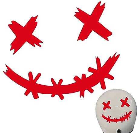 Smiley-Aufkleber für Motorradhelme, dekorativ, wasserdicht, lächelndes Gesicht für Autos, lustiges Lächeln, Auto und Sticks, Helm-Aufkleber für Autos, Elektrofahrräder, Motorradhelme Yianyal
