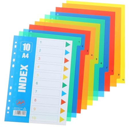 1 Satz Index-Trennseite trennlaschen trennstreifen für ordner A Trennblätter Erweiterbarer Ordner-Organizer Tab-Teiler Notizbuch Teilung paginiertes Papier Indexseite a4 Zettel pp