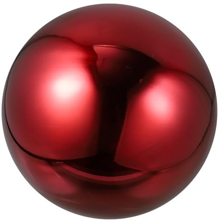 TOVINANNA edelstahlkugeln Dekoration Schlafzimmer polierte Hohlkugel Garten Spiegel polierte Blickkugel Kugeldekor aus Edelstahl Weihnachten Polierkugel Metallkugel Hohle Kugel Erde rot