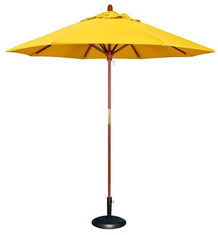 Ombrellone da giardino Ombrellone da giardino in legno massello 7ft 9ft Splice telescopico compatto rotondo rotondo medio colonna ombrellone da spiaggia per esterni Cafe Booth Garden Base riempibile