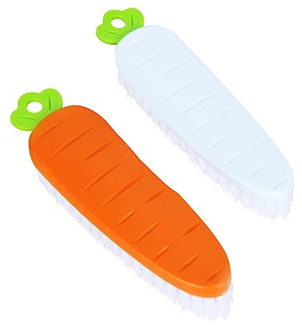 Alipis Exquisites Reinigungsbürsten-Set in Karottenform 2 Stück/Paket Weiche Borsten Zur Staubreinigung Zufällige Farbe