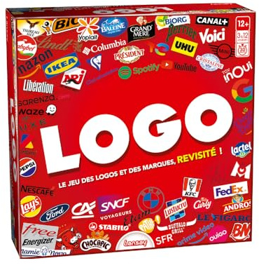 Lansay - Logo - Jeu de Société de Logos et Marques - Plus de 1500 Questions sur Les Logos du Quotidien - Inclut des Cartes Action pour Plus de Suspense - Jeu Amusant et Éducatif - Dès 12 Ans