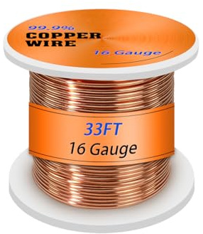 UCINNOVATE 20 Gauge 99.9% reinem Kupferdraht, 0.8mm Dia / 50m weichen Kupferdraht für Schmuck machen und Handwerk Draht, 20 AWG Bare Solid Kupferdraht für Elektrokultur Gartenarbeit Pflanzen