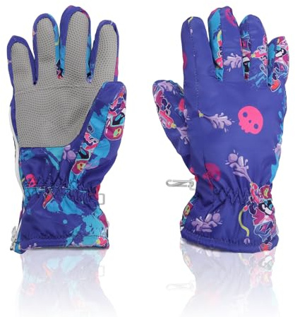 YooxArmor Kinder Skihandschuhe, wasserdichte Winter Schnee Handschuhe für 4-8 Jungen Mädchen, Kaltes Wetter Warme Snowboard Handschuhe für Skifahren Radfahren