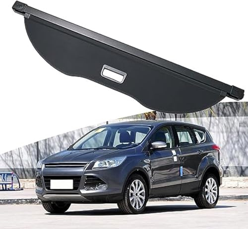 WEIQQI Cubierta de Carga Retráctil para Ford Kuga 2013 2014 2015 2016 2017 2018 2019, Coche Maletero Trasero Estante Cortina Cubierta Equipaje Panel de Potección de Seguridad