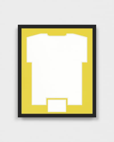 ARTIS Frametheshirt Premium - Trikotrahmen Fußball, Bilderrahmen für Trikot – Objektrahmen - 53,4x63,4x5 cm - Holz-Rahmen in Schwarz - Trikotrahmen Handball, Volleyball, Sporttrikots - Jersey Frame