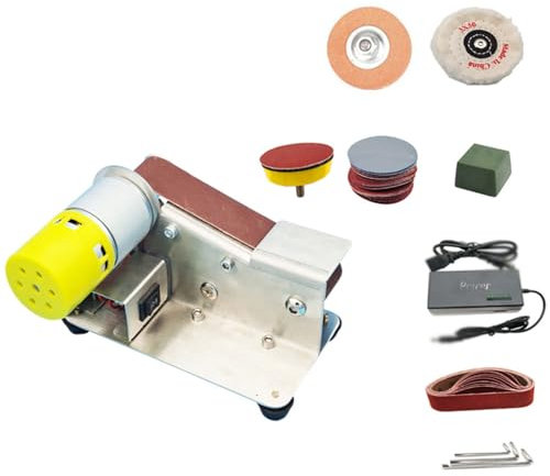 Ponceuse À Bande Électrique, Ponceuse Électrique Pour Banc, 7 Réglages De Vitesse Et Interrupteur Avant/arrière, Affûteur De Couteaux À Angle Fixe De 15 Degrés Pour Le Traitement Des Métaux, L'artisan
