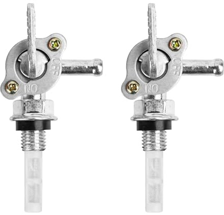 Lot de 2 robinets de carburant M10 - Interrupteur de robinet de carburant - Pour motos, tout-terrain