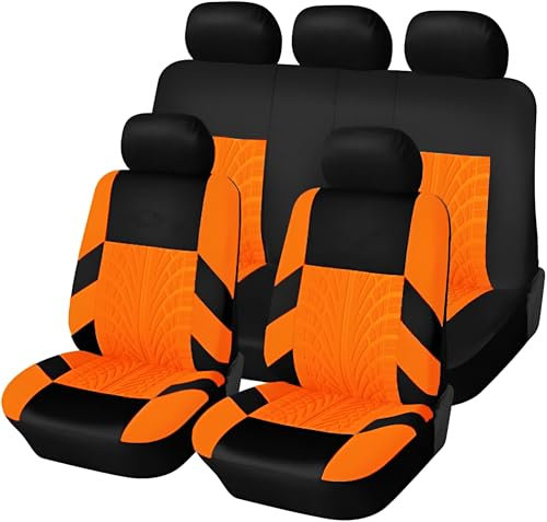 zjxcnb Auto Sitzbezüge Sets FüR FIAT Panda 3 Series (Type 169) 2003-2025, Stoff Sitzbezüge Komplettset Autositzbezüge Sitzschoner Dauerhafter Innenraum,D