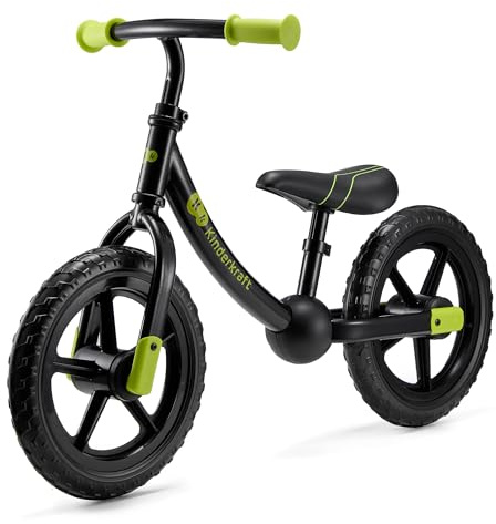 Kinderkraft 2WAY NEXT OFF ROAD Balance Bike from 3 Years, Light Balance Bike, Bicycle, 12 Inch Wheels, Height Adjustable Saddle and Handlebar, Limited Steering Latch, Rubber Handles, Black