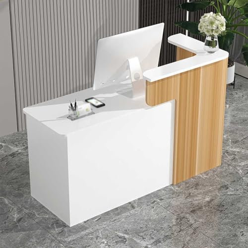 Moderner grauer Empfangstheke mit abschließbarem multifunktionalem Transaktionszähler für Firmenhallen und Hotelempfänge, 100,1 x 74,9 cm