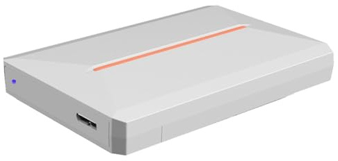 Kznifmk USB 3.0 2,5 Pollici Mobile Hard Drive Drive Drive Box USB 3.0 per Computer Portatile Esterno Hard Drive per/OS/Linux Bianco, Installazione semplice, facile da usare