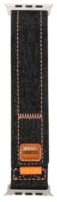 DFAMIN Nylon Loop Strap for Apple Watch Band Ultra 49mm 44mm 45mm 40mm 41mm 38mm 42mm 46mm Armband Iwatch Series10 8 9 7 6 5 3 SE Watchbands(Black,S10 46MM)