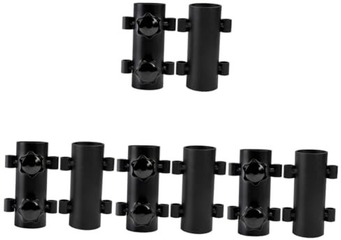 UPKOCH 4 Ensembles Support De Mât D'Extérieur Réglable pour Parasols De Pelouse Grands Mâts De Rechange pour Tente De Camping Support De Mât De Parapluie avec Base 2 pièces * 4