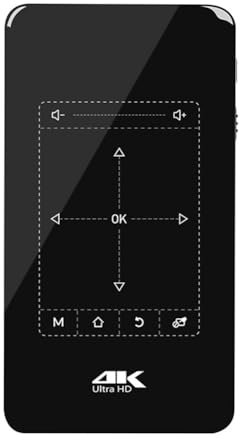 Uxsjakjsd Mini Proyector 3D WiFi Android 4K HD Proyectores Decodificación para Entretenimiento en el Hogar con Control Remoto por Infrarrojos Trípode (UE)