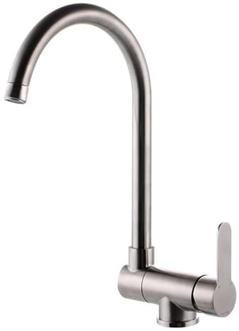 Faltbare Küchenspüle Wasserhahn mit Drehgelenk Einhebel Edelstahl Innenfenster DesignC