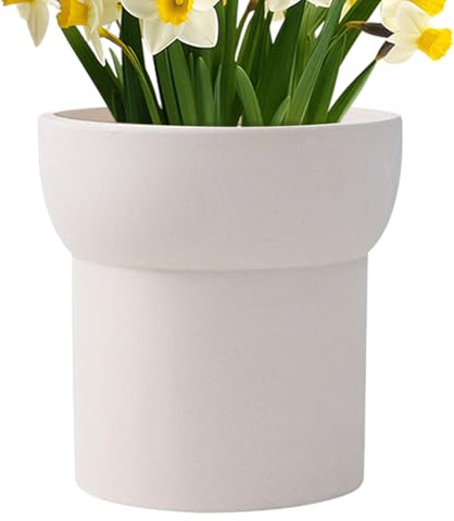 Dtaigou Vaso per piante in ceramica – Vasi in ceramica con drenaggio, contenitore per piante d'appartamento smaltato con fori di drenaggio, per cactus, aloe, monstera, orchidee bonsai