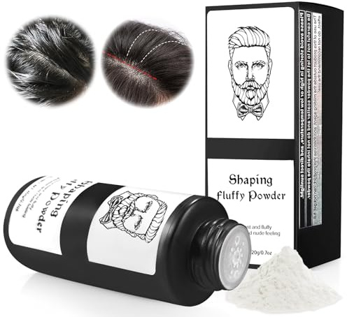 20g Polvere per Styling Capelli, Polvere per capelli, Polvere da uomo dall'aspetto naturale, Perfetta per ritocchi veloci, Ideale per viaggi e touch-up quotidiani,Risultato naturale e duraturo, Bianco