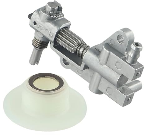 UYTGFO Compatible con motosierras 5200, 4500, 5800, 52 cc, 45 cc y 58 cc. Repuestos for herramientas eléctricas de jardín. 1 juego de bomba de aceite con engranaje helicoidal.