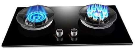 Fornello A Gas Da Campeggio, Piano Cottura A 9 Cavità Da 5,2 KW, 2 Bruciatori, Piano Di Lavoro In Vetro Temperato, Con Protezione Antispegnimento(NG)