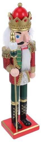Didiseaon Schiaccianoci Soldato Tradizionale in Legno Statua Decorativa per Natale Ornamento da Tavolo di Collezione da Favola come Regalo Festivo
