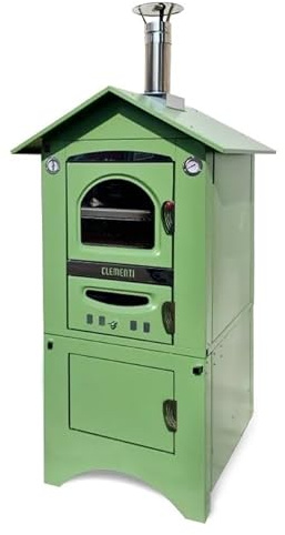 Clementi - Horno de leña Smart, de exterior, 45 x 80 cm, edición especial, color verde pastel