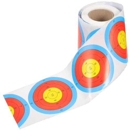 TIDTALEO Autocollants Fluorescents Effet Fluorescent pour Cible de Tir en Papier Autocollant Pratique et 200 Pièces par Rouleau pour Entraînement de Tir Sportif