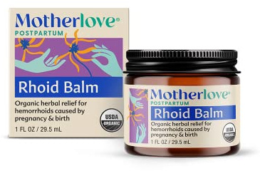 Motherlove Mom's Bottom Balm (1 oz) Organic Herbal Salve w/Witch Hazel for Bottoms During Pregnancy & Postpartum —Non-GMO Ointment