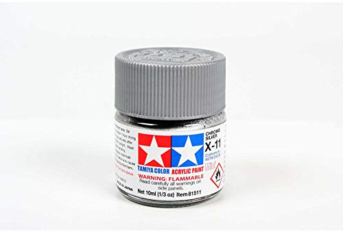 Tamiya Arcylic Paint Mini 10ml X11 Chrome Silver