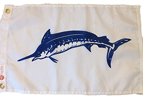 TaylorMade Produits, Drapeau pêcheur, Fanion Poisson, Nylon, 30,5 x 45,7 cm