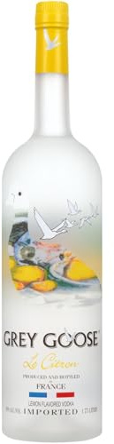 GREY GOOSE Le Citron, 40% vol., 70 cl/700 ml, Vodka premium aromatisée au citron, fabriquée en France à partir de vodka GREY GOOSE et d’essence naturelle de citron de Menton en France