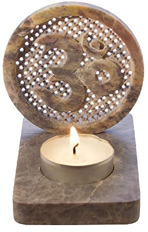 Teelicht Om Speckstein 6x10x11cm