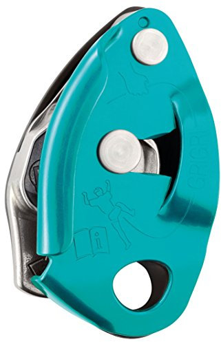 PETZL Erwachsene Sicherungsgerät GRIGRI, türkis, 8,9-11 mm, D14BT