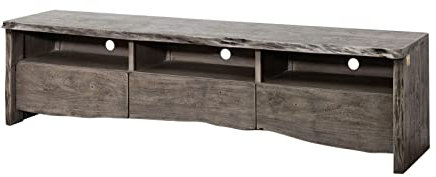 MASSIVMOEBEL24.DE TV-Board Akazie 191x45x50 grau lackiert Pure Acacia #404