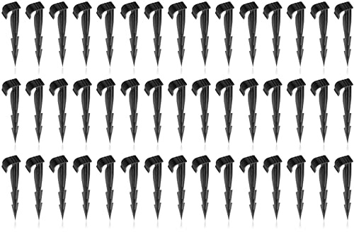 Garden Pegs - Pack of 50 WaterPEG 6.3 Ground Securing Pegs for Drip Irrigation Line System, Ground Stakes Anchors for Porous Soaker Hose Leaky Weeping Pipe - Strong and Secure Hold