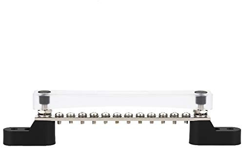 EVGATSAUTO 12 Power Distribution Block 12v electric Bus Bar Pair, 12v Buss Bar Stud Terminal Positions Bus Bar 100a 12v Electric Terminal Junction Block 100Amp 12~48 V