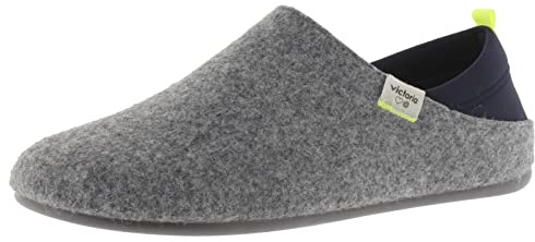 victoria Zapatillas de casa Unisex Norte Fieltro Reciclado & Trasera Neopreno 1081115 para Adulto Gris 44