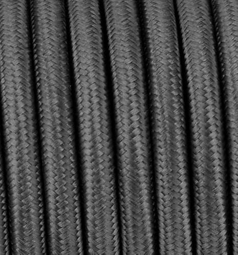 1.2, 2, 3, 4, 5, 6, 7, 8, 10, 12, 15, 20, 25, 30, 50, 100, 200 Meter 3 - adrig Textilkabel Stoffkabel Pendelleitung Lampenkabel Textile Cable 3x0,75 3G0,75 [Graphit; 1,2 Meter] Anthrazit Grau rund