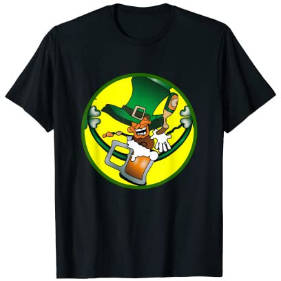Chope irlandaise trèfle avec bière | Saint Patrick T-Shirt