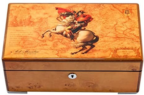 Uhrenkoffer Uhrenrolle Uhrenbox Uhrenschatulle Uhrenbox Aus Massivem Holz Mit 4 Gittern, Professioneller Halter, Organizer for Uhr, Uhren, Schmuck, Uhrengehäuse Uhrenetui Uhren Aufbewahrungsbox ( Colo