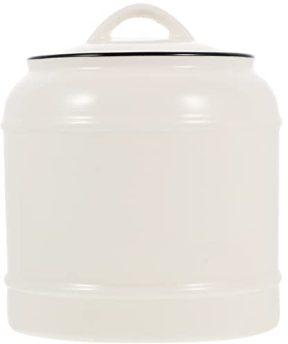 BESTonZON Pot De Conservation Céramique Avec Couvercle Hermétique Boîte Étanche Pour Thé Grains Snacks Et Aliments Secs Récipient De Stockage Polyvalent Pour Cuisine Et Rangement Maison