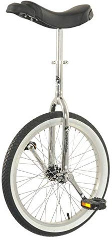 Radtrainer-Einrad, 20 Zoll, robustes Trainer-Einrad für Erwachsene – Einrad mit großen Rädern für Unisex-Erwachsene/große Kinder/Mutter/Papa, Belastung 150 kg (Schwarz + Weiß 20 Zoll)