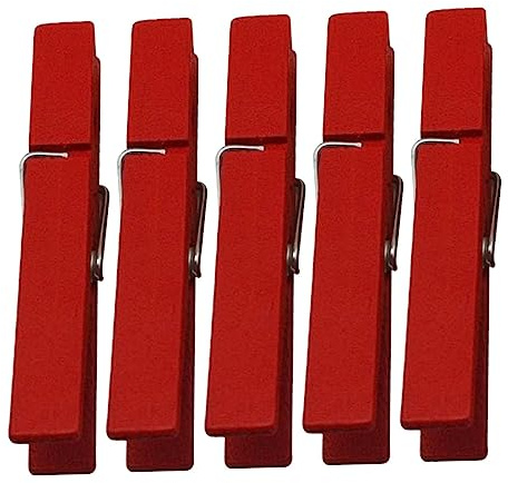Zerodeko Pinces à Linge Résistantes Vent Faciles à Utiliser Lot de 40 en Bois Rouge en Bois Dur Ressort Métallique pour Quilt et Housse de Couette