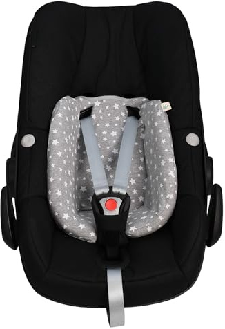 JYOKO Kids Cover for Seat Reducer Compatible with Maxi Cosi Pebble (White Star, Maxi Cosi Pebble Pro I-Size)