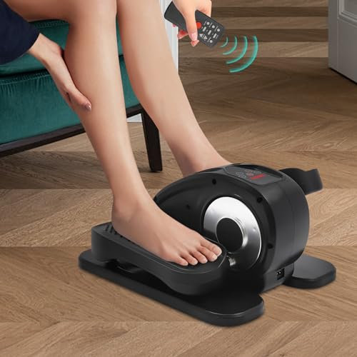 Under Schreibtisch Ellipsentrainer - Einstellbarer Geschwindigkeits mit Fernbedienung - Sitzender Pedaltrainer, Sitzende Pedal Exerciser zur Beine Erholung für Jugendliche Senioren und Erwachsene