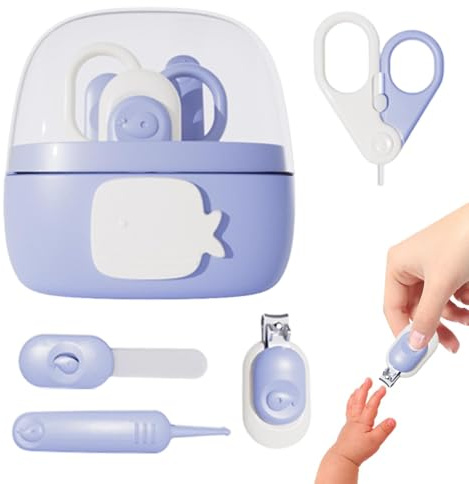 Baby Nagelknipser Set, Baby Nagelknipser Set | 4 in 1 Cartoon Nagelknipser | Pflegepflege, Nagelscheren-Set, Nagelpflege, sichere Haarschneider, Schere,