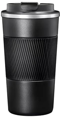 White Mountain Travel Mug with Cleaning Brush, Insulated Coffee Cup with Leakproof Lid,Reusable Coffee Cups Travel Cup,Double Walled Mug,Stainless Steel thermaol Mug for Hot Drinks. (Blue, 380ml)