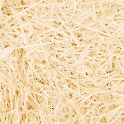 200 g Raphia-fyllning för strimlad presentkorg fyllning av presentpapper för fyllning av presentkorg och inslagning present för presentförpackning dekoration (champagne)
